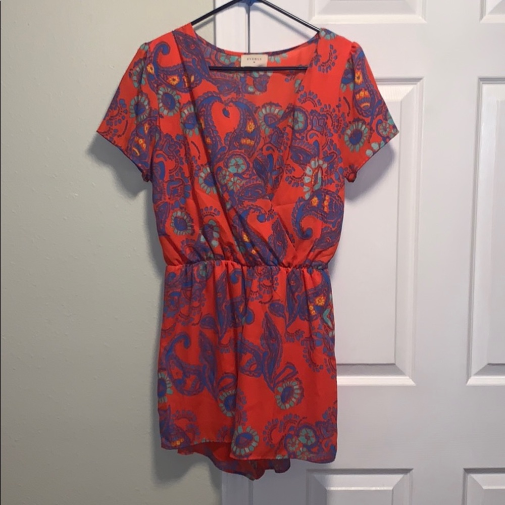 Bright floral romper